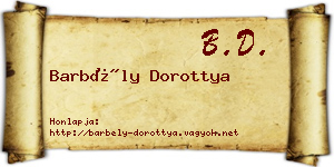 Barbély Dorottya névjegykártya
